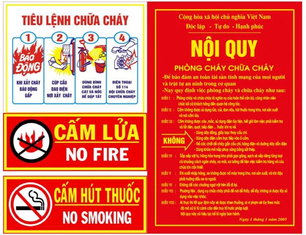 Bộ nội quy – tiêu lệnh PCCC