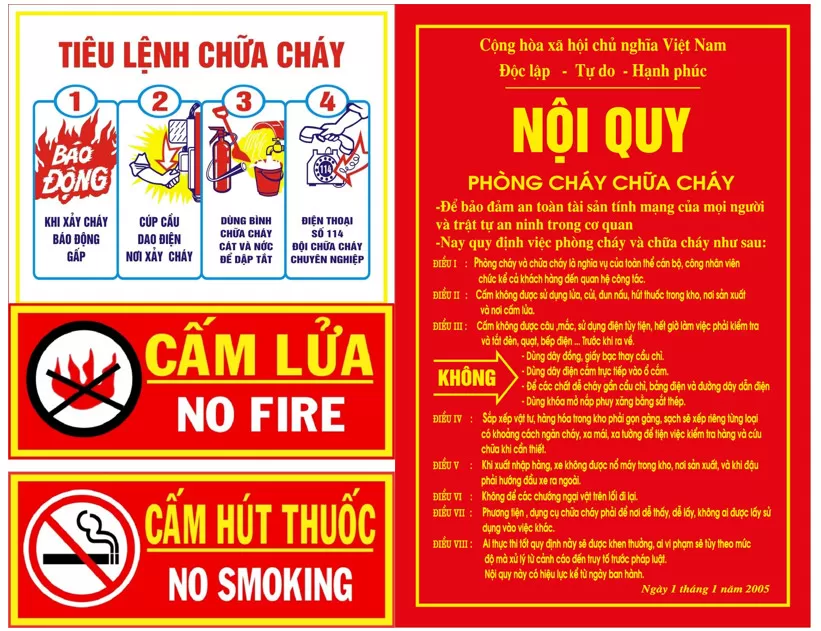 Bộ nội quy – tiêu lệnh PCCC