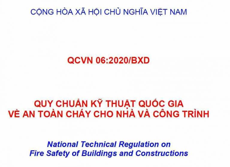 QCVN 06:2020/BXD  QUY CHUẨN KỸ THUẬT QUỐC GIA VỀ AN TOÀN CHÁY CHO NHÀ VÀ CÔNG TRÌNH