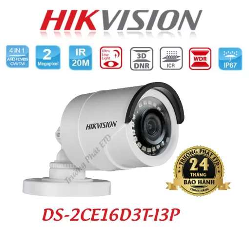 Camera HD-TVI hồng ngoại 2.0 Megapixel HIKVISION DS-2CE16D3T-I3P