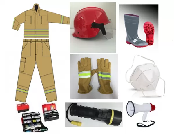 Bộ trang phục chữa cháy theo TT48 (gồm: quần, áo, nón, ủng, găng tay, khẩu trang), có tem kiểm định