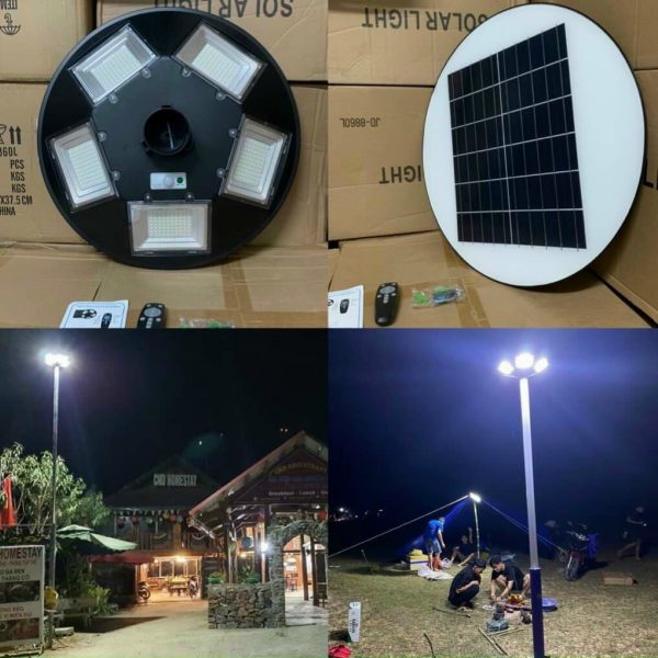 Đèn năng lượng mặt trời UFO 250W siêu sáng, bảo hành 3 năm